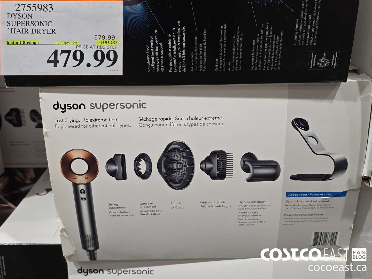 2755983 DYSON SUPERSONIC “HAIR DRYER ($100.00 INSTANT SAVINGS EXPIRES ON 2025-10-23) $479.99