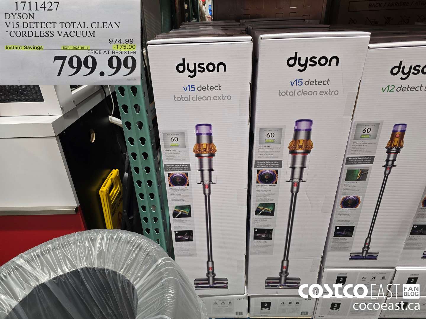 1711427 DYSON V15 DETECT TOTAL CLEAN CORDLESS VACUUM ($175.00 INSTANT SAVINGS EXPIRES ON 2025-10-11) $799.99