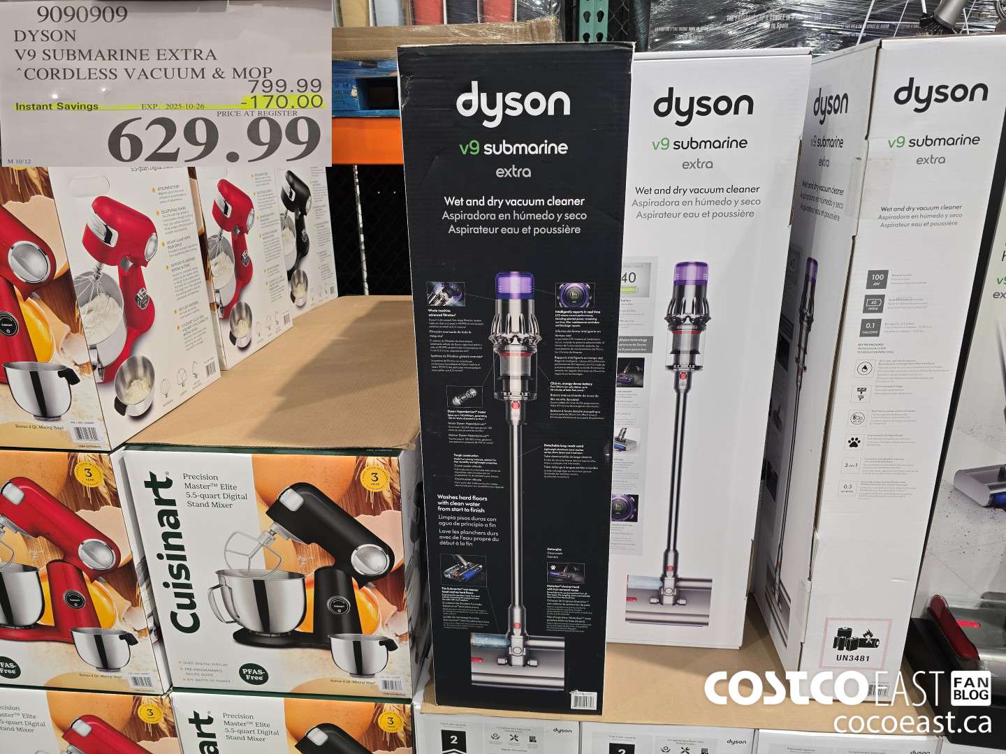 9090909 DYSON V9 SUBMARINE EXTRA CORDLESS VACUUM & MOP ($170.00 INSTANT SAVINGS EXPIRES ON 2025-10-26) $629.99