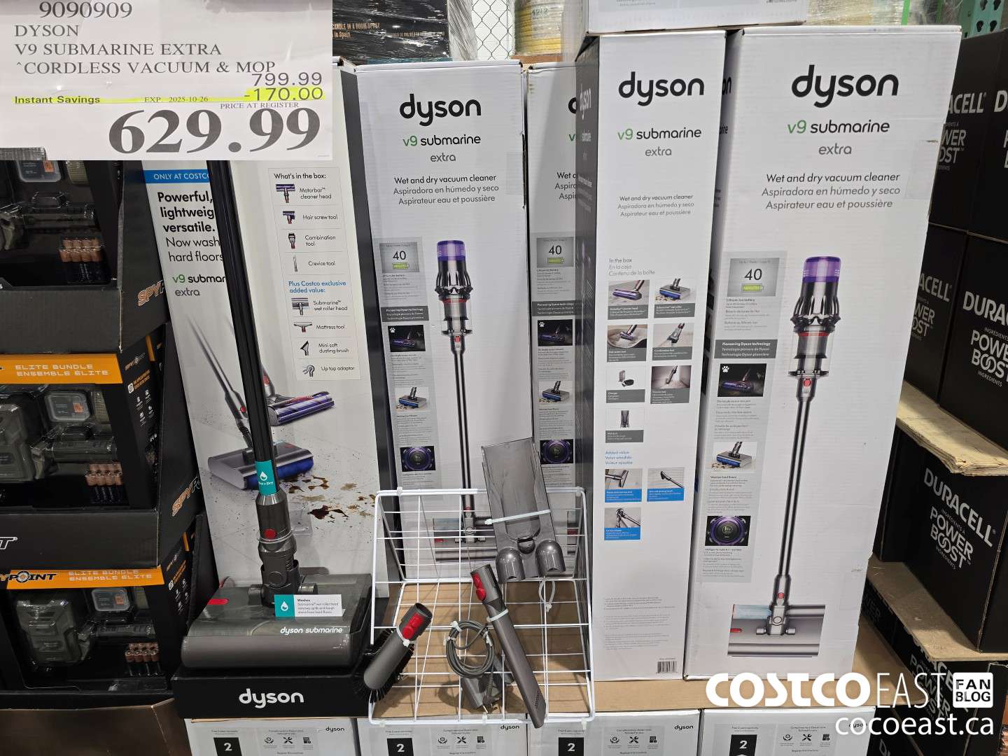 9090909 DYSON V9 SUBMARINE EXTRA CORDLESS VACUUM & MOP ($170.00 INSTANT SAVINGS EXPIRES ON 2025-10-26) $629.99