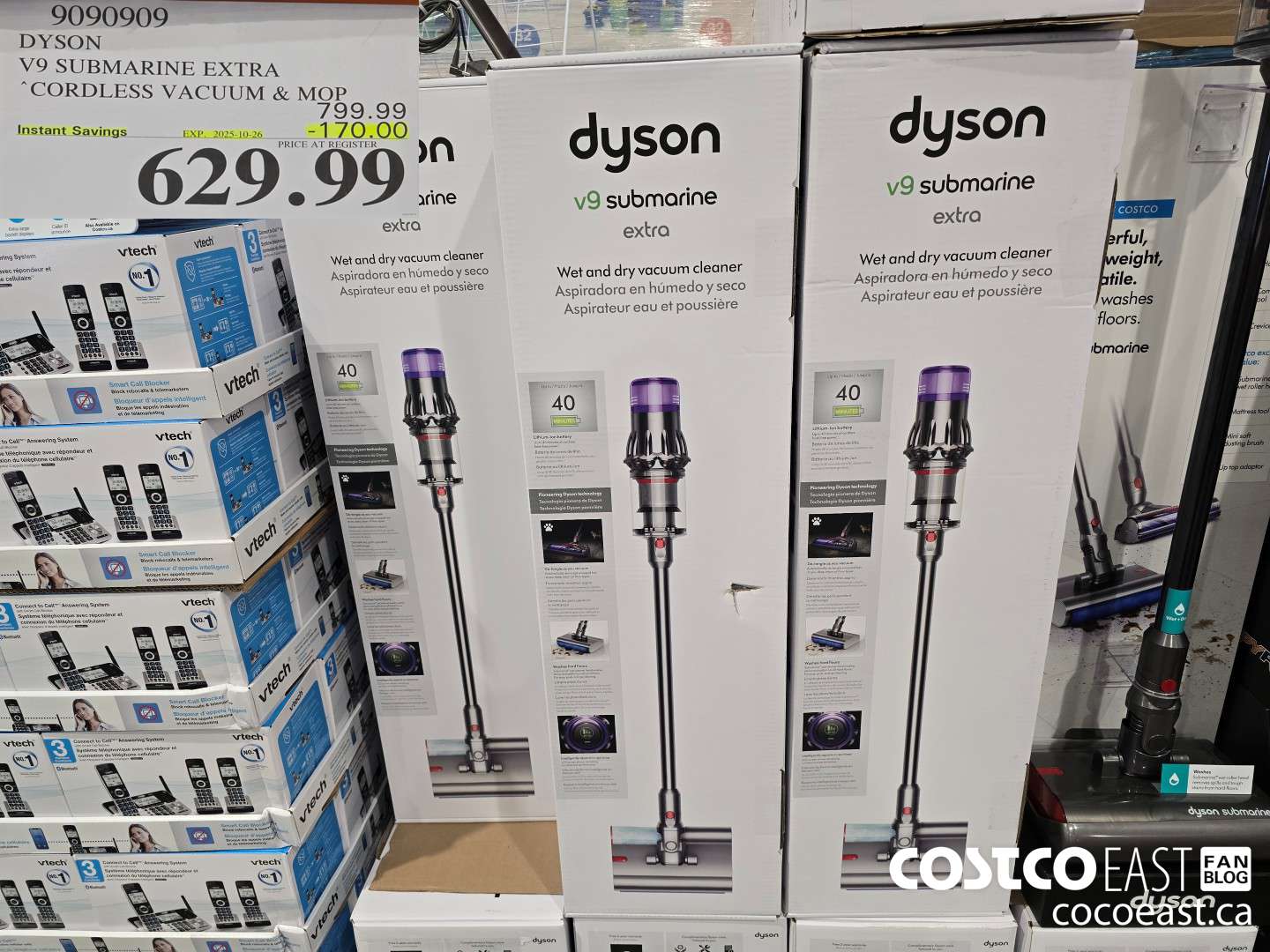 9090909 DYSON V9 SUBMARINE EXTRA CORDLESS VACUUM & MOP ($170.00 INSTANT SAVINGS EXPIRES ON 2025-10-26) $629.99