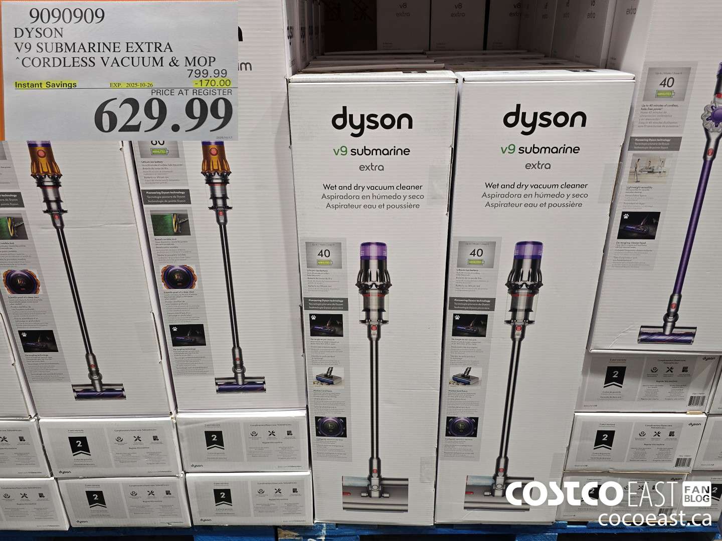 9090909 DYSON V9 SUBMARINE EXTRA CORDLESS VACUUM & MOP ($170.00 INSTANT SAVINGS EXPIRES ON 2025-10-26) $629.99