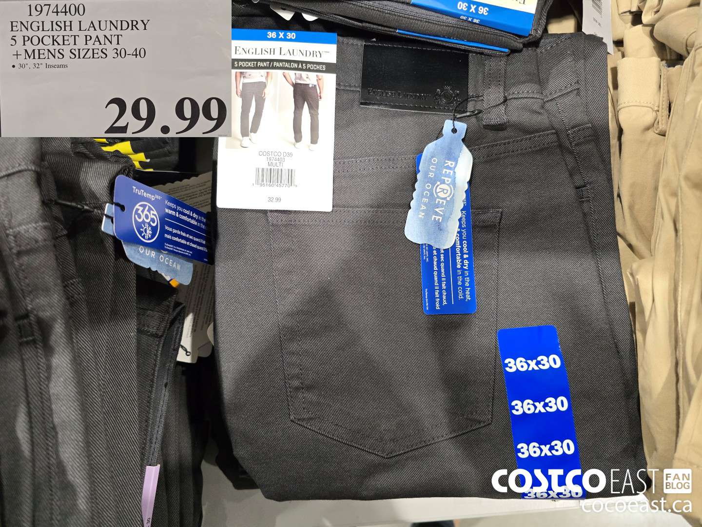 1974400 ENGLISH LAUNDRY 5 POCKET PANT +MENS SIZES 30-40 $29.99