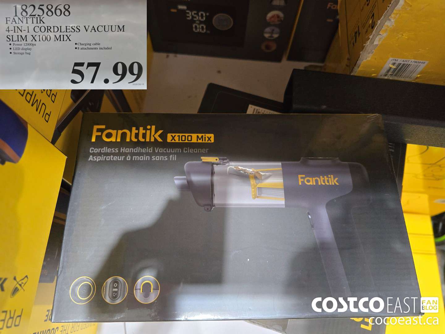 1825868 FANTTIK 4-IN-1 CORDLESS VACUUM SLIM X100 MIX $57.99