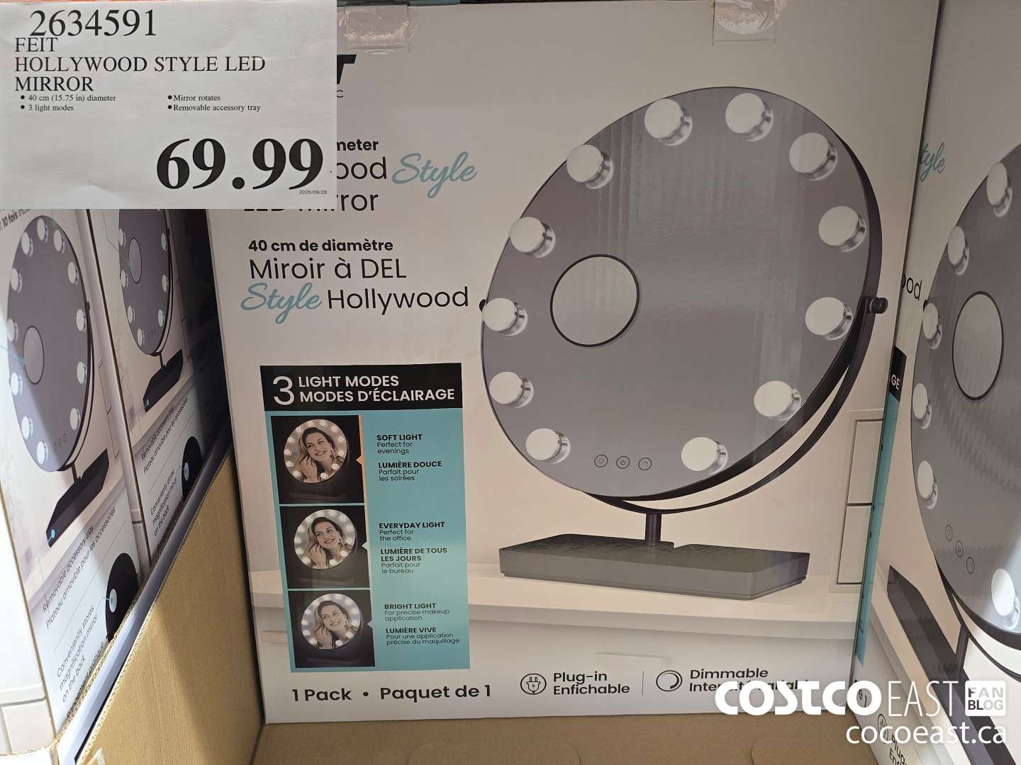 2634591 FEIT HOLLYWOOD STYLE LED MIRROR $69.99