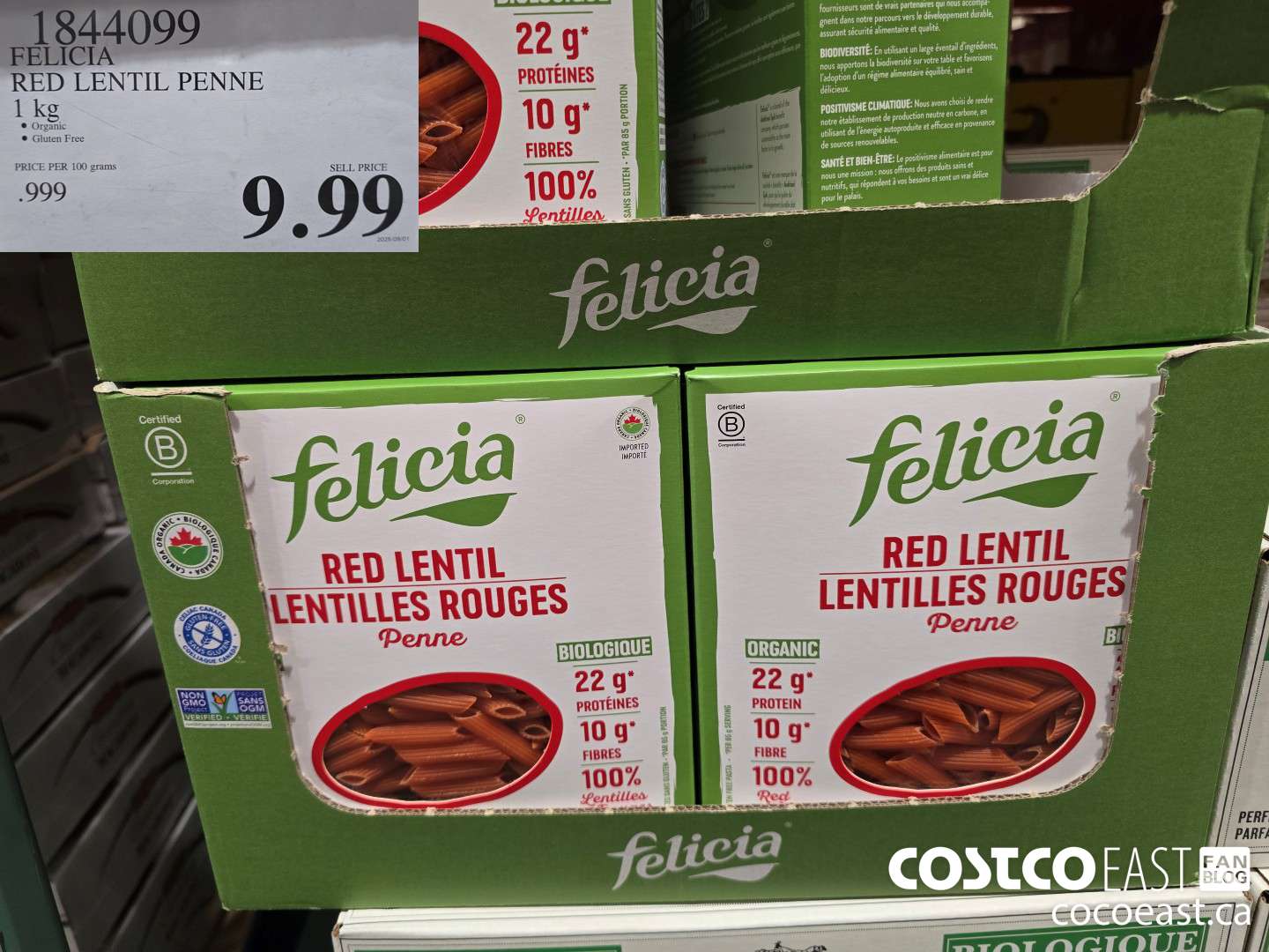 1844099 FELICIA RED LENTIL PENNE 1 kg $9.99