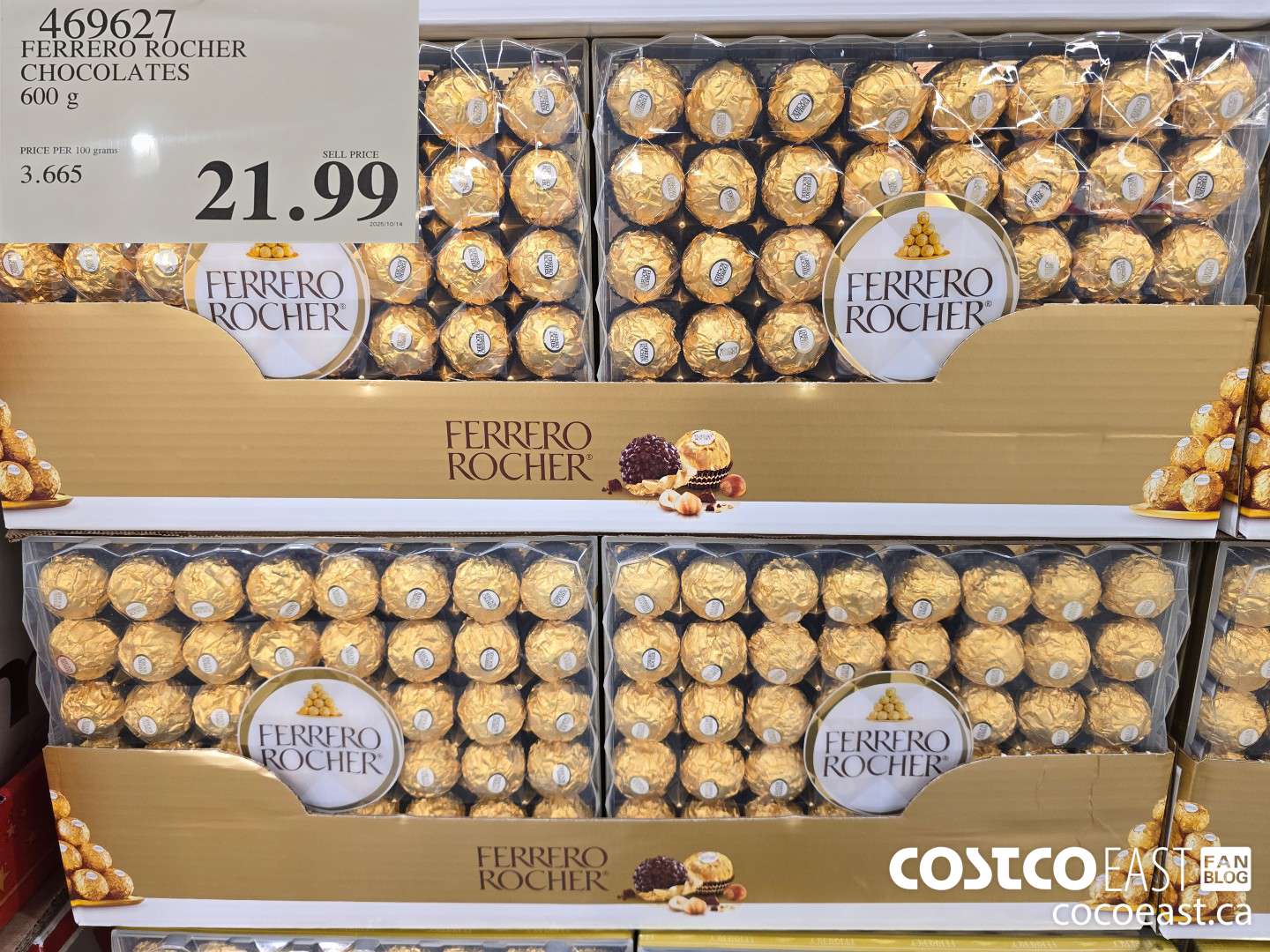 469627 FERRERO ROCHER CHOCOLATES 600 G $21.99