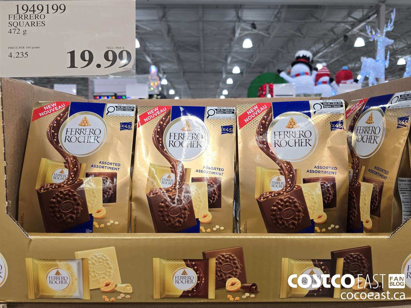 1949199 FERRERO SQUARES 472 G $19.99