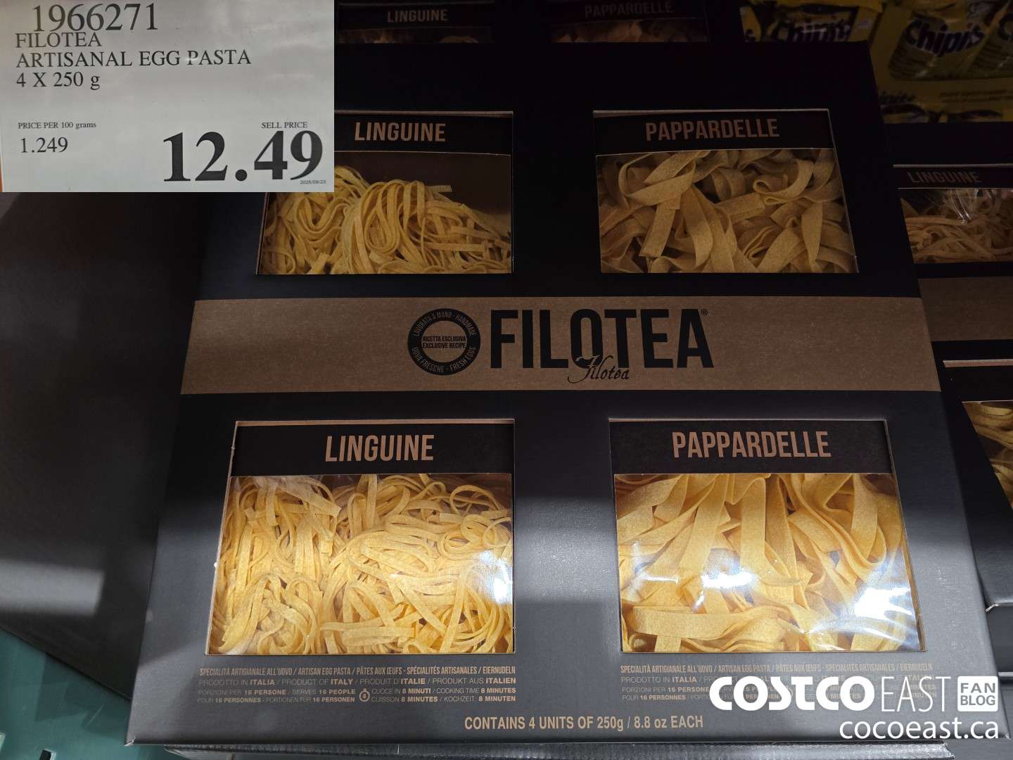 1966271 FILOTEA ARTISANAL EGG PASTA 4X 250 9 $12.49