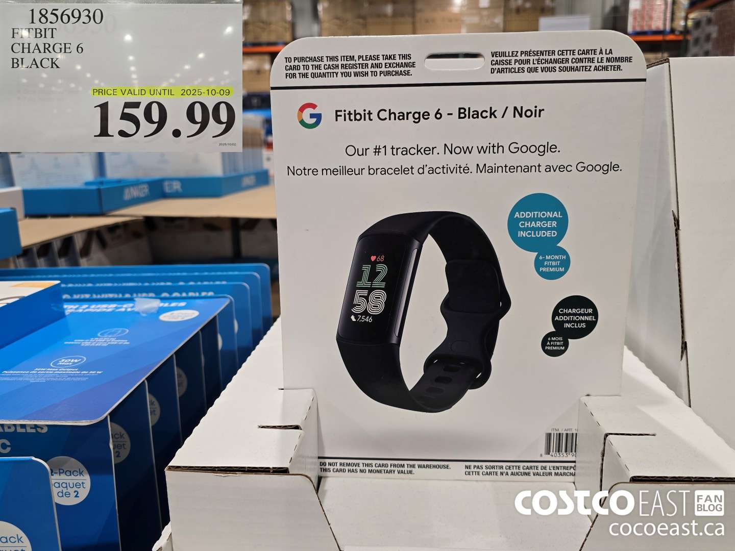 1856930 FITBIT CHARGE 6 BLACK $159.99