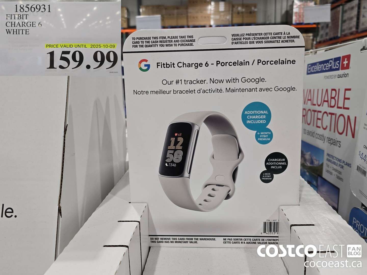 1856931 FITBIT CHARGE 6 WHITE $159.99