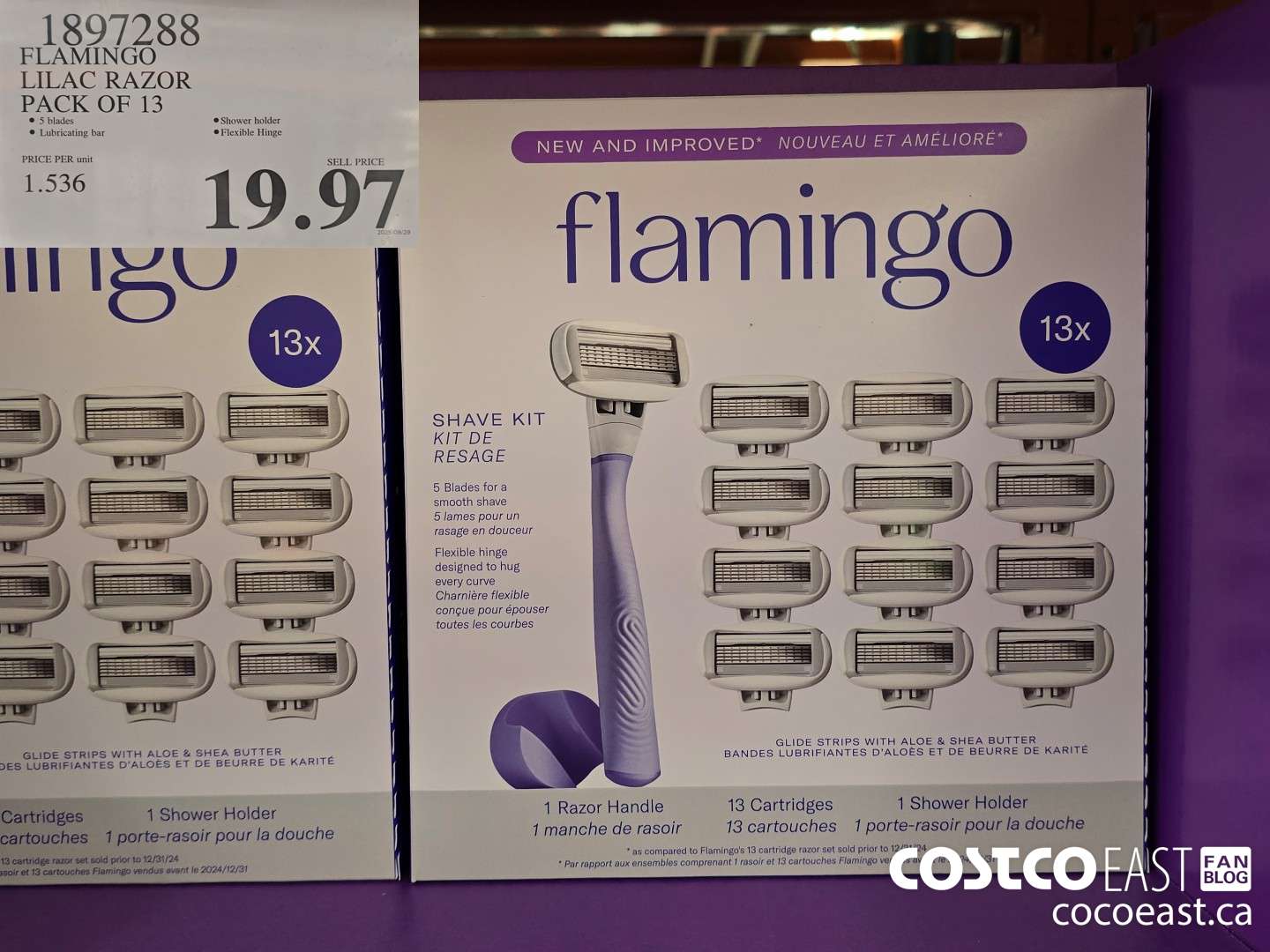 1897288 FLAMINGO LILAC RAZOR PACK OF 13 $19.97