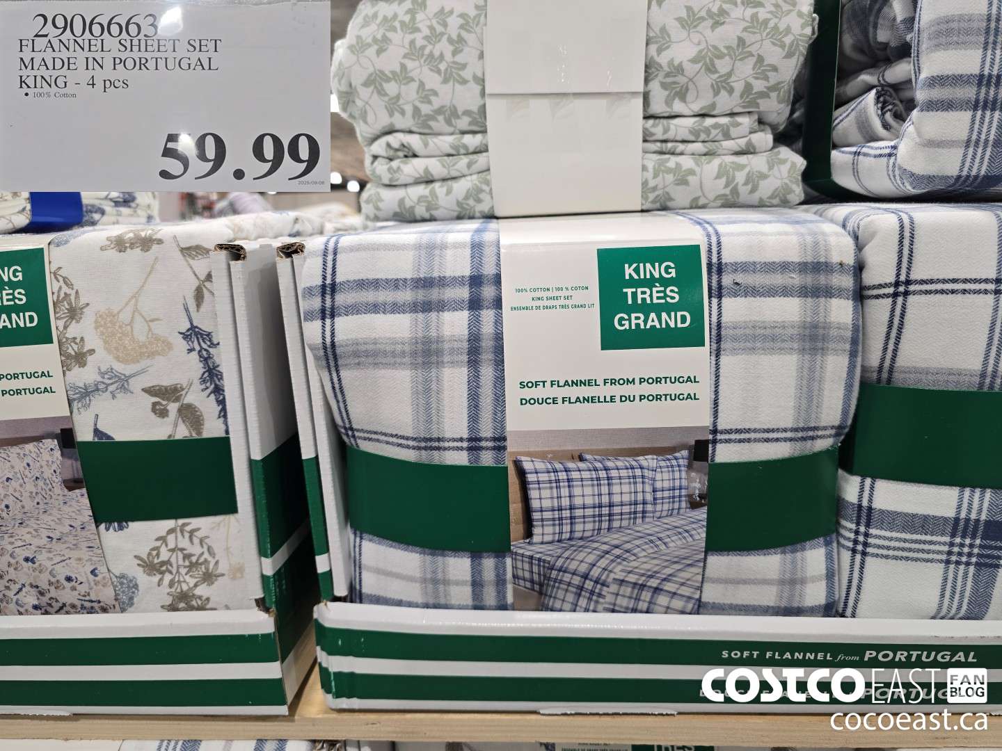 2906663 FLANNEL SHEET SET MADE IN PORTUGAL KING - 4PC $59.99