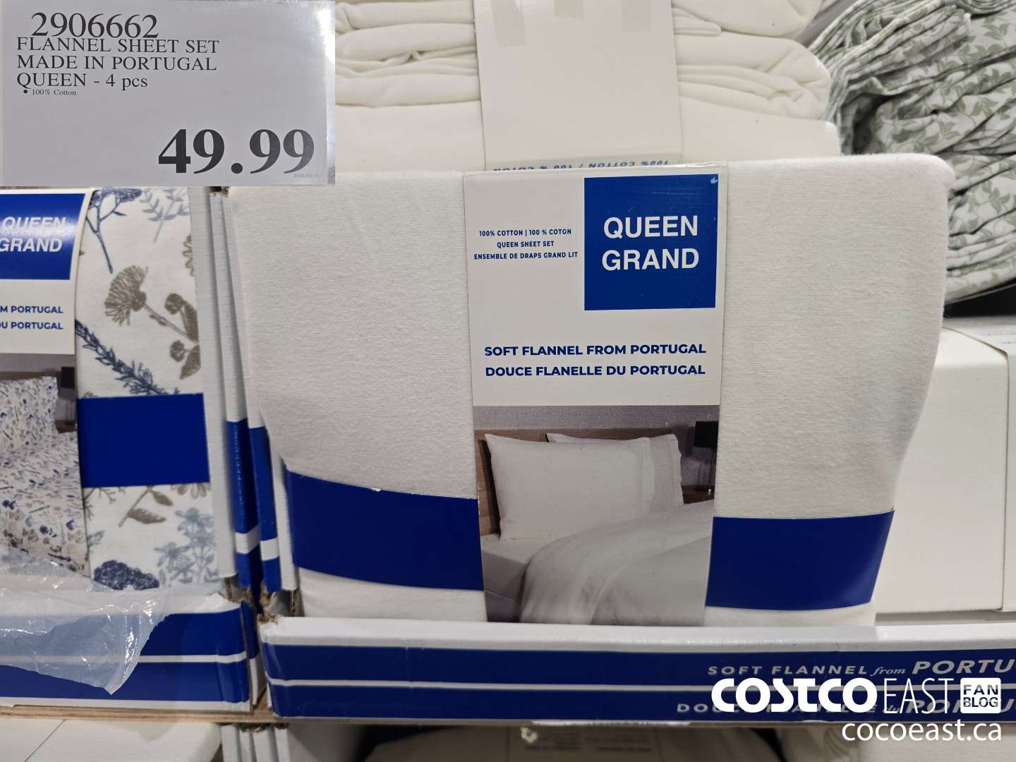 2906662 FLANNEL SHEET SET MADE IN PORTUGAL QUEEN - 4 pcs $49.99