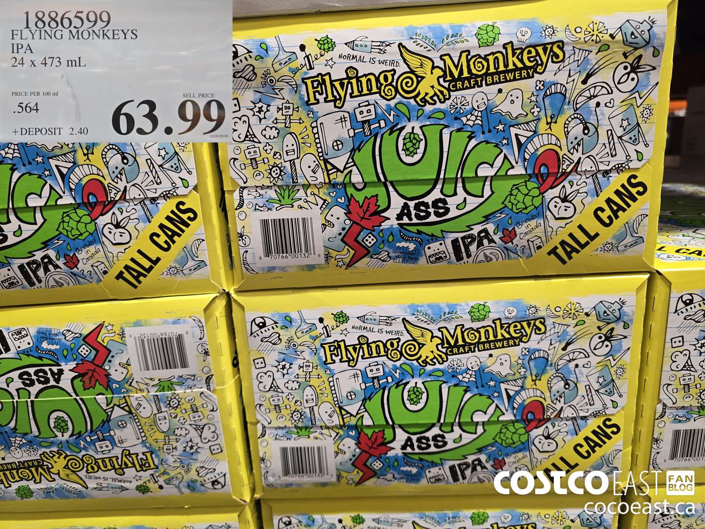 1886599 FLYING MONKEYS IPA 24 x 473 mL $63.99