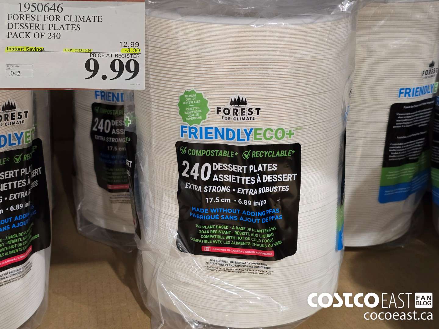 1950646 FOREST FOR CLIMATE DESSERT PLATES PACK OF 240 ($3.00 INSTANT SAVINGS EXPIRES ON 2025-10-26) $9.99