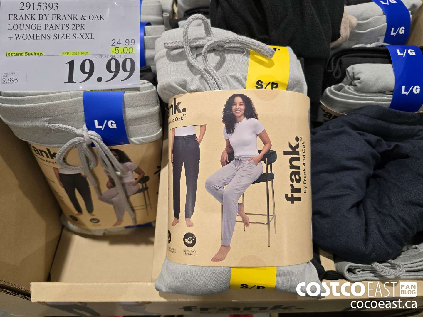 2915393 FRANK BY FRANK & OAK LOUNGE PANTS 2PK +WOMENS SIZE S-XXL ($5.00 INSTANT SAVINGS EXPIRES ON 2025-10-26) $19.99