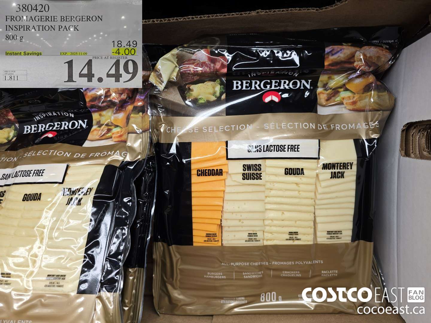 380420 FROMAGERIE BERGERON INSPIRATION PACK 800 G ($4.00 INSTANT SAVINGS EXPIRES ON 2025-11-09) $14.49