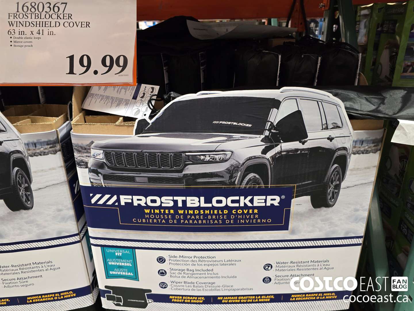 1680367 FROSTBLOCKER WINDSHIELD COVER 63 in. x 41 in. $19.99