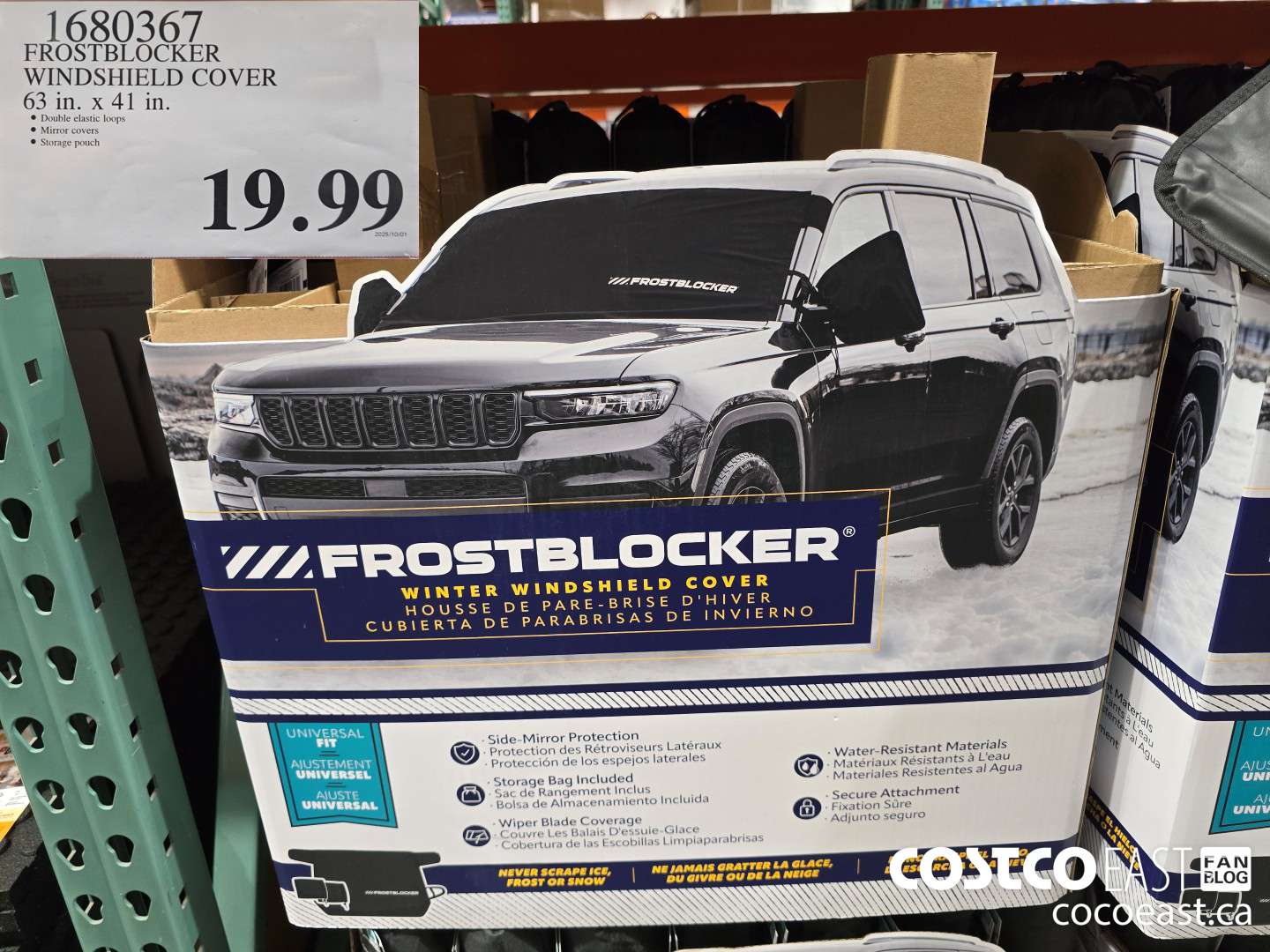 1680367 FROSTBLOCKER WINDSHIELD COVER 63 in. x 41 in. $19.99