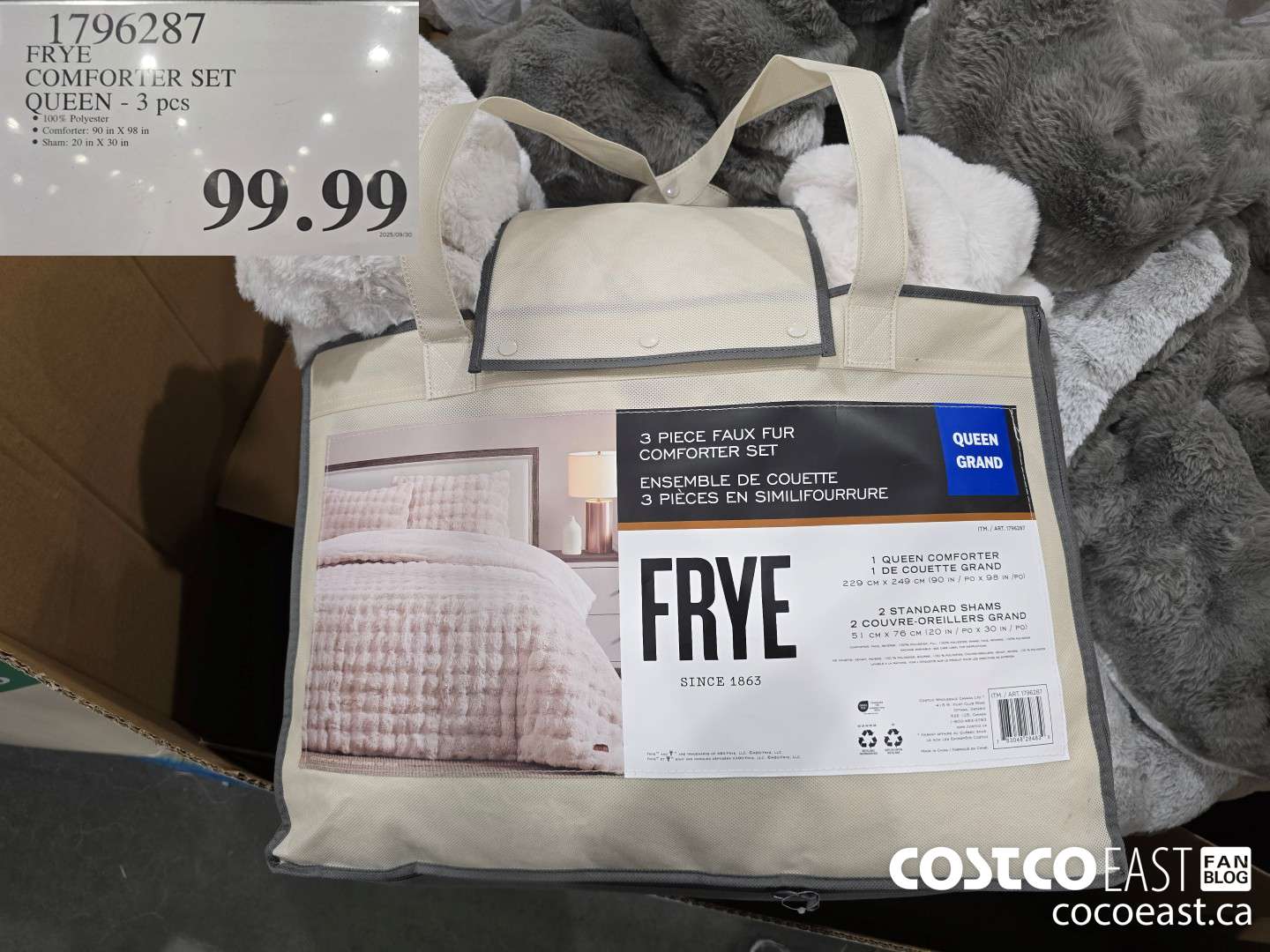 1796287 FRYE COMFORER SET QUEEN - 3 PC $99.99