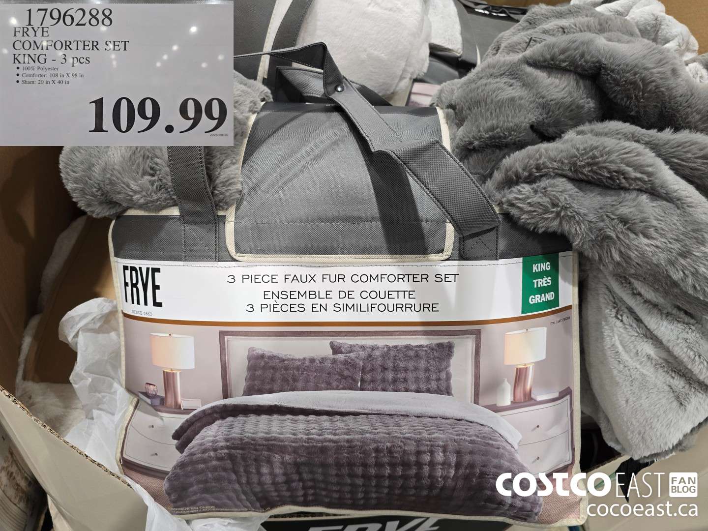 1796288 FRYE COMFORTER SET KING- 3 pcs ($109.99 INSTANT SAVINGS) $109.99