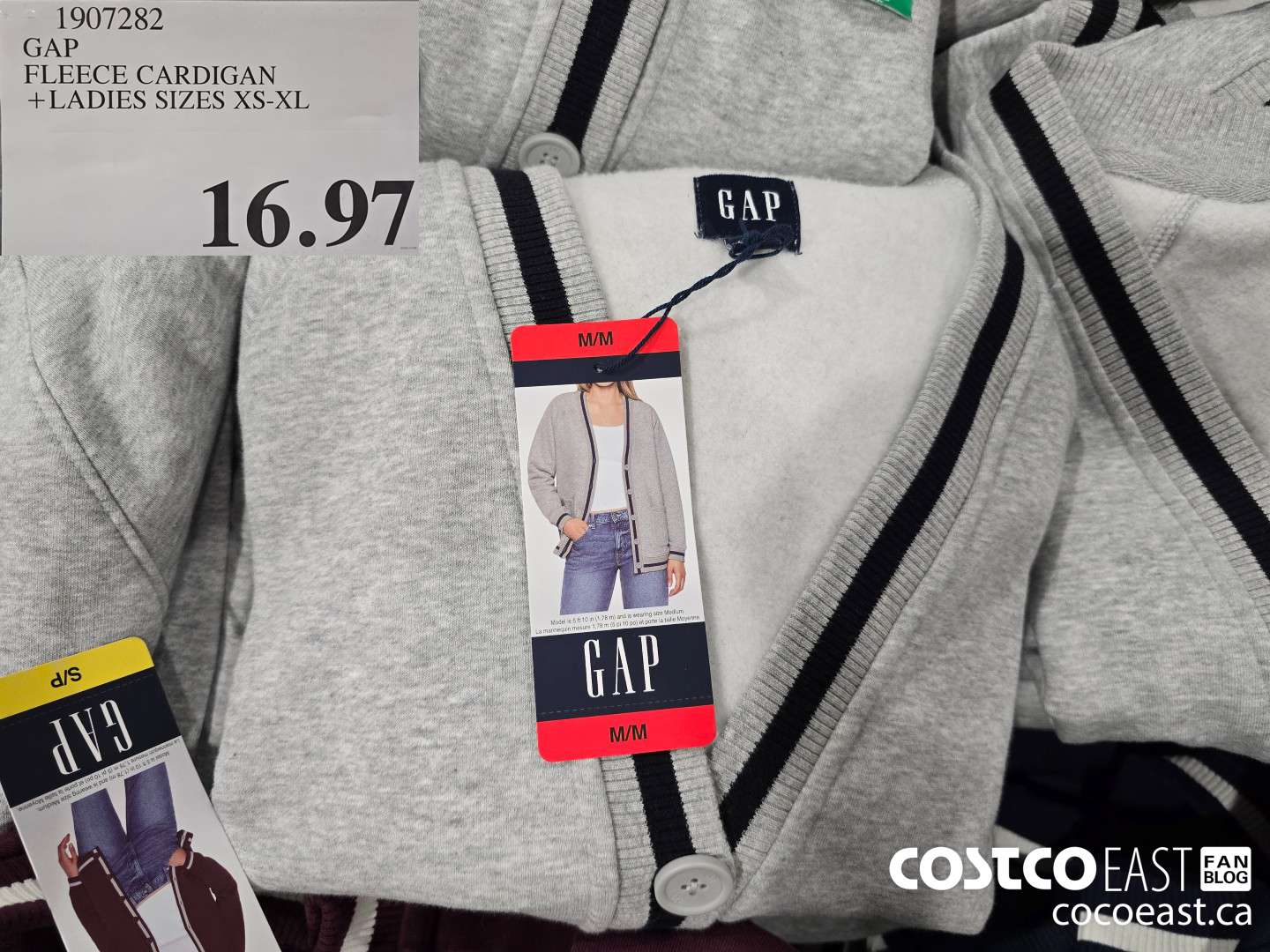 1907282 GAP FLEECE CARDIGAN +LADIES SIZES XS-XL $16.97