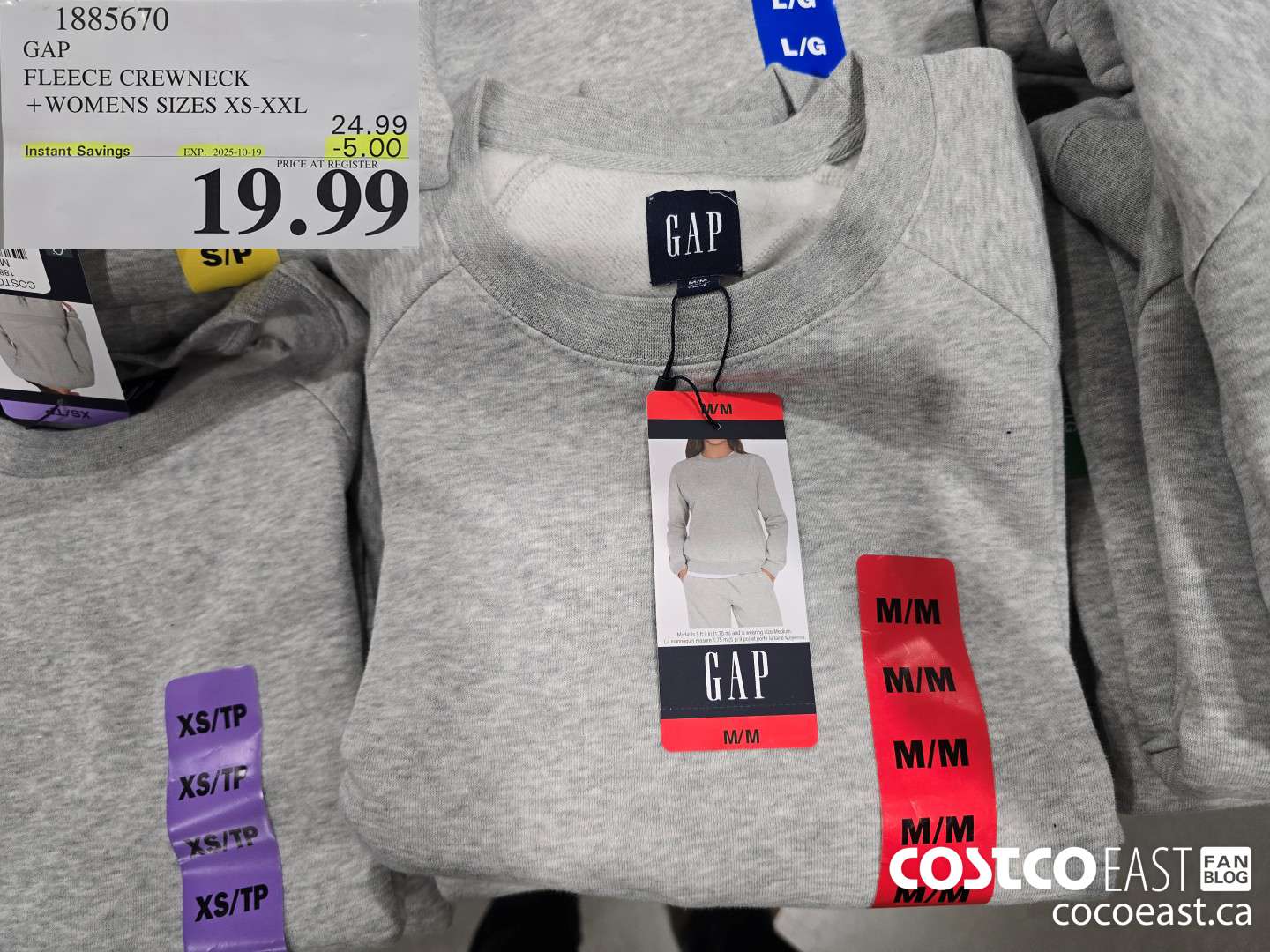 1885670 GAP FLEECE CREWNECK +WOMENS SIZES XS-XXL ($5.00 INSTANT SAVINGS EXPIRES ON 2025-10-19) $19.99