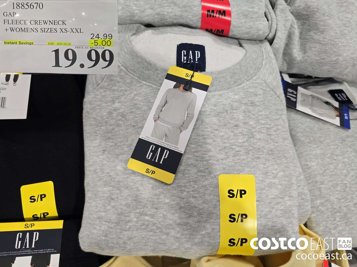 1885670 GAP FLEECE CREWNECK +WOMENS SIZES XS-XXL ($5.00 INSTANT SAVINGS EXPIRES ON 2025-10-19) $19.99