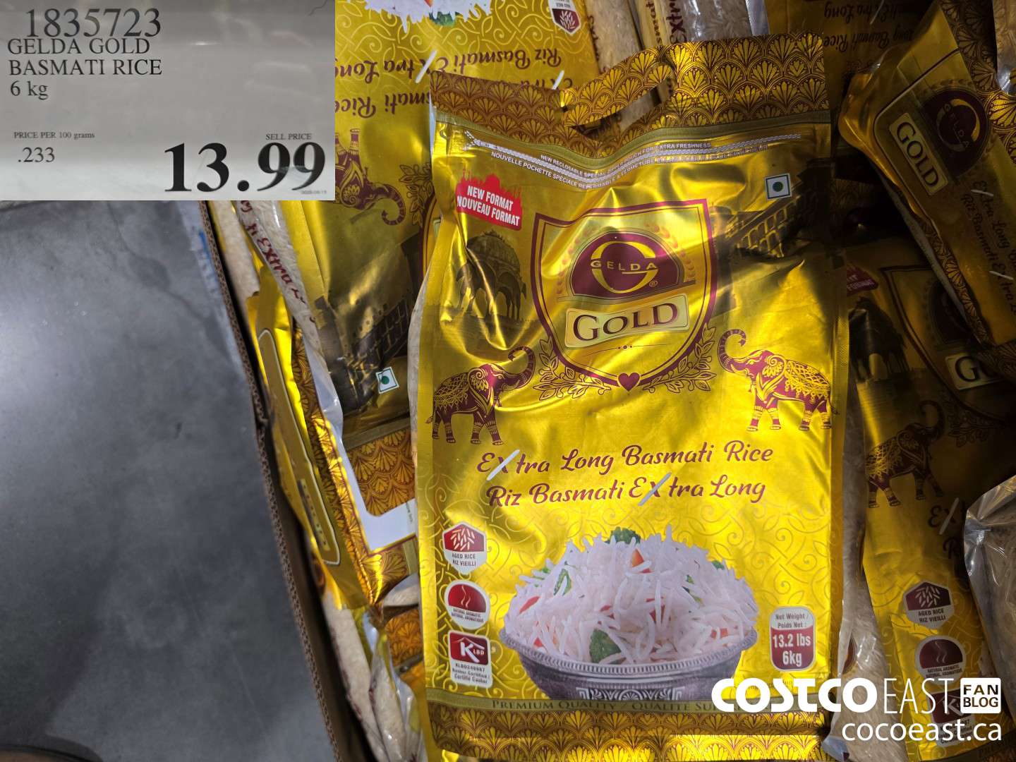 1835723 GELDA GOLD BASMATI RICE 6 kg $13.99