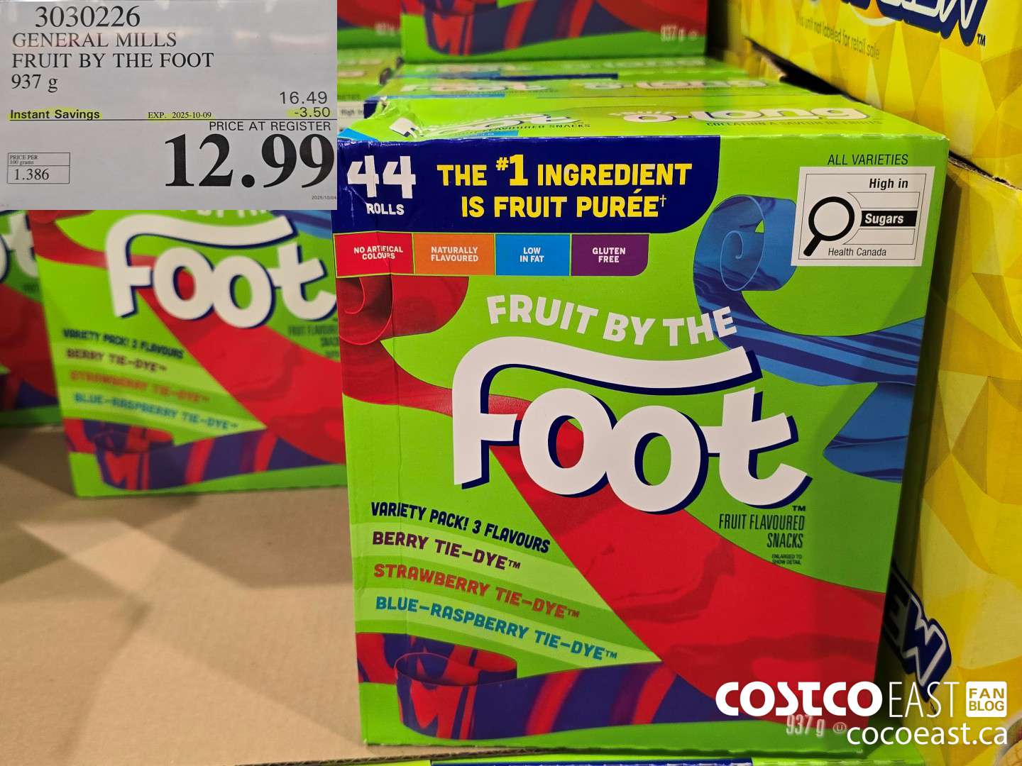 3030226 GENERAL MILLS FRUIT BY THE FOOT 937 G ($3.50 INSTANT SAVINGS EXPIRES ON 2025-10-09) $12.99