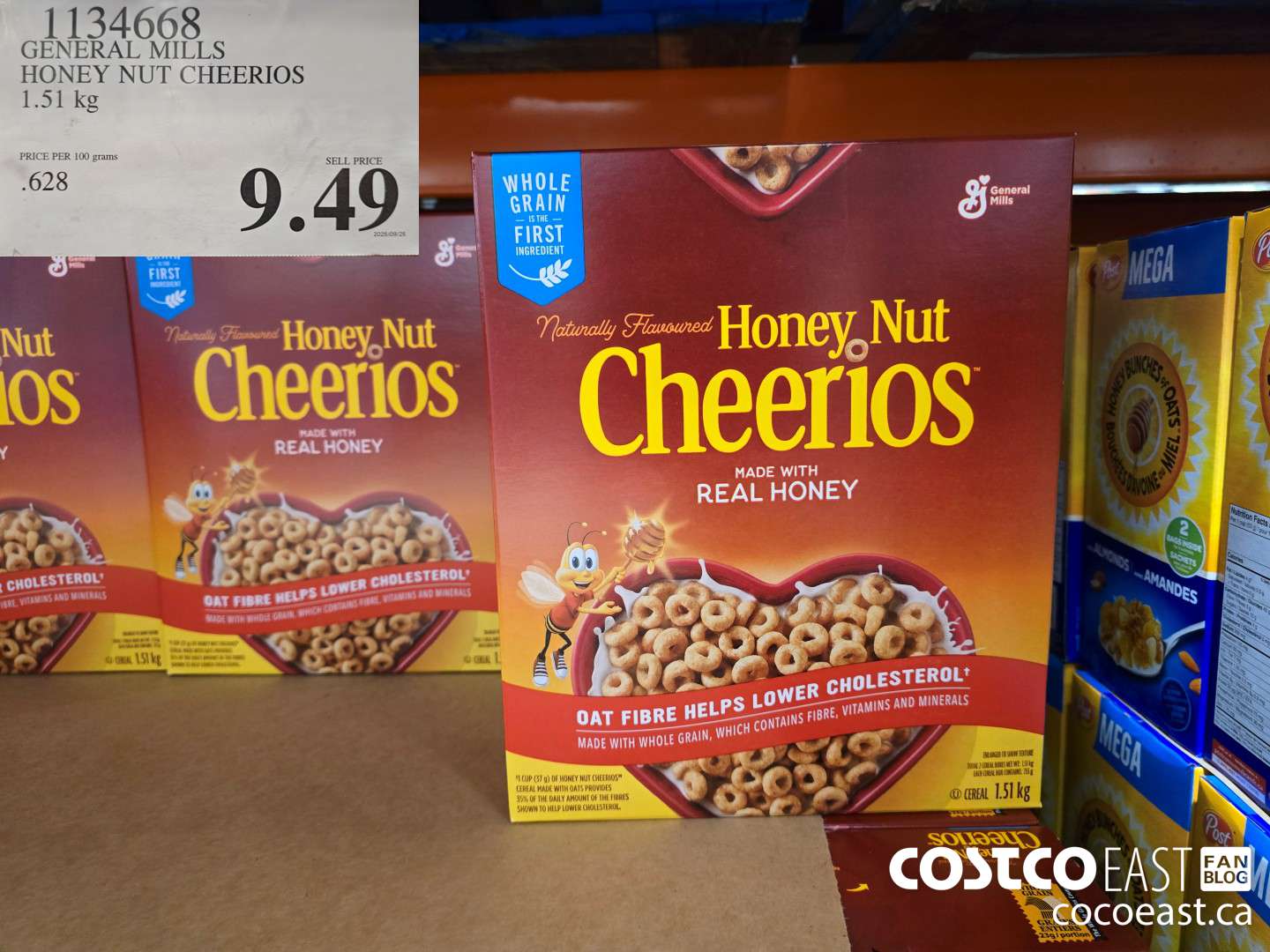 1134668 GENERAL MILLS HONEY NUT CHEERIOS 1.51 kg $9.49