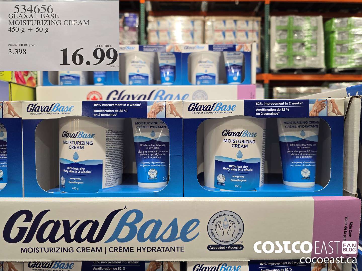 534656 GLAXAL BASE MOISTURIZING CREAM 450G + 50G $16.99