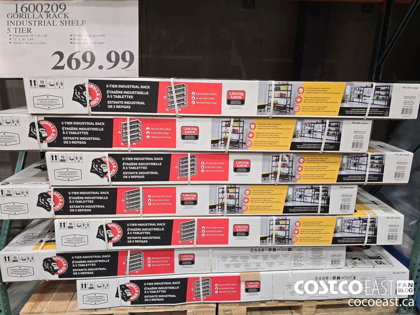 1600209 GORILLA RACK INDUSTRIAL SHELF 5 TIER $269.99