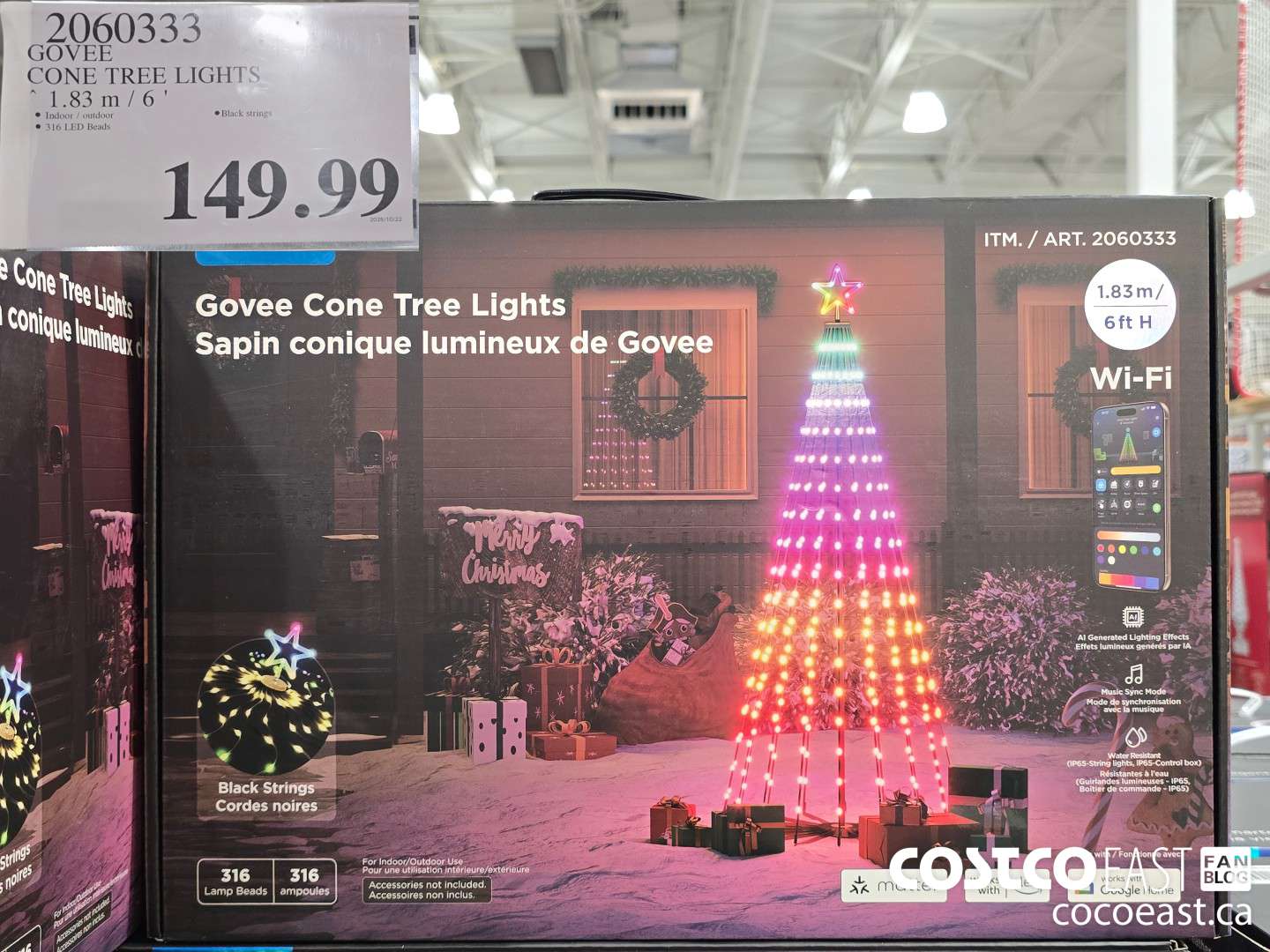 2060333 GOVEE CONE TREE LIGHTS 1.83 M / 6' $149.99