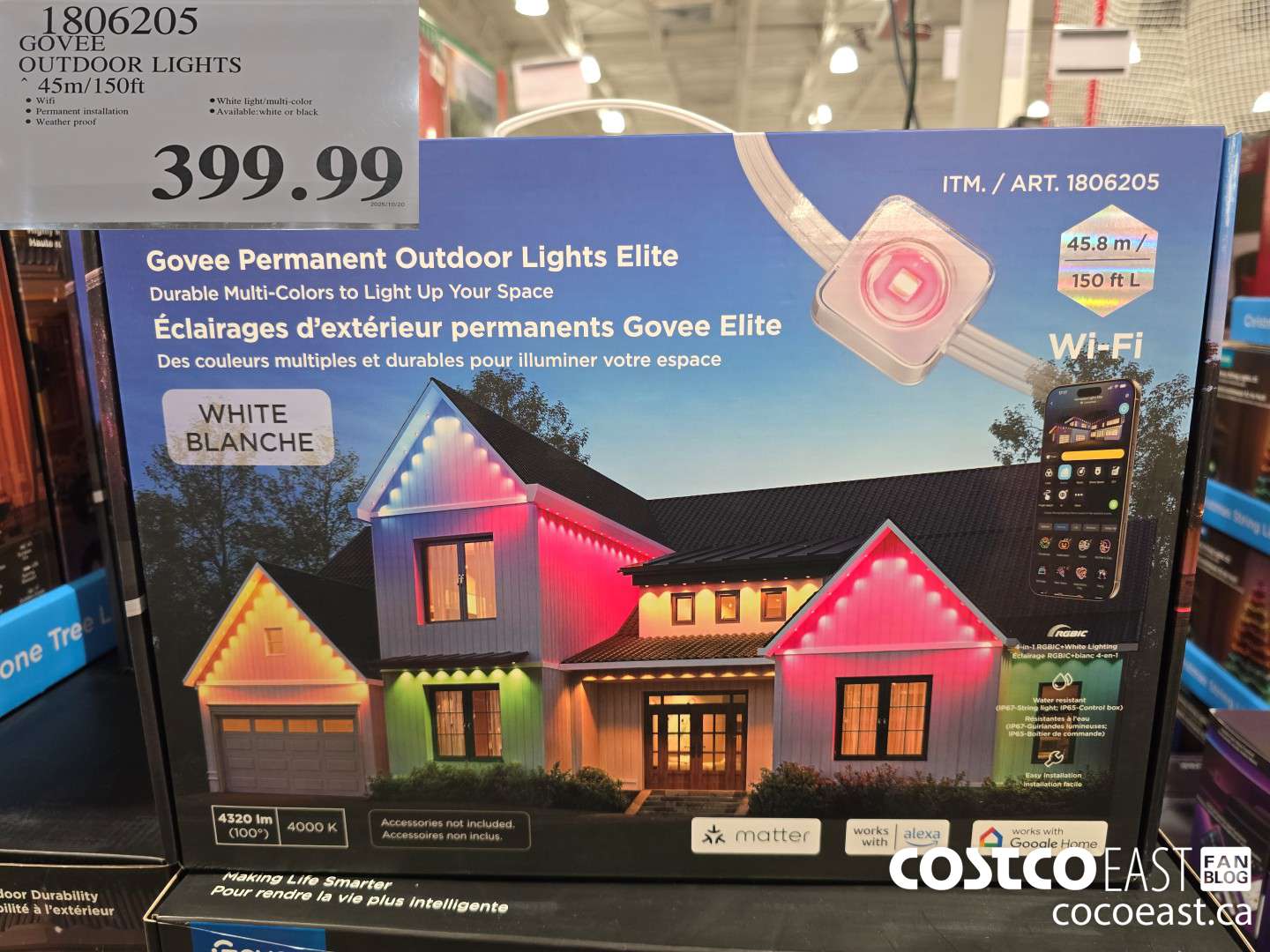 1806205 GOVEE OUTDOOR LIGHTS 45m/150ft $399.99