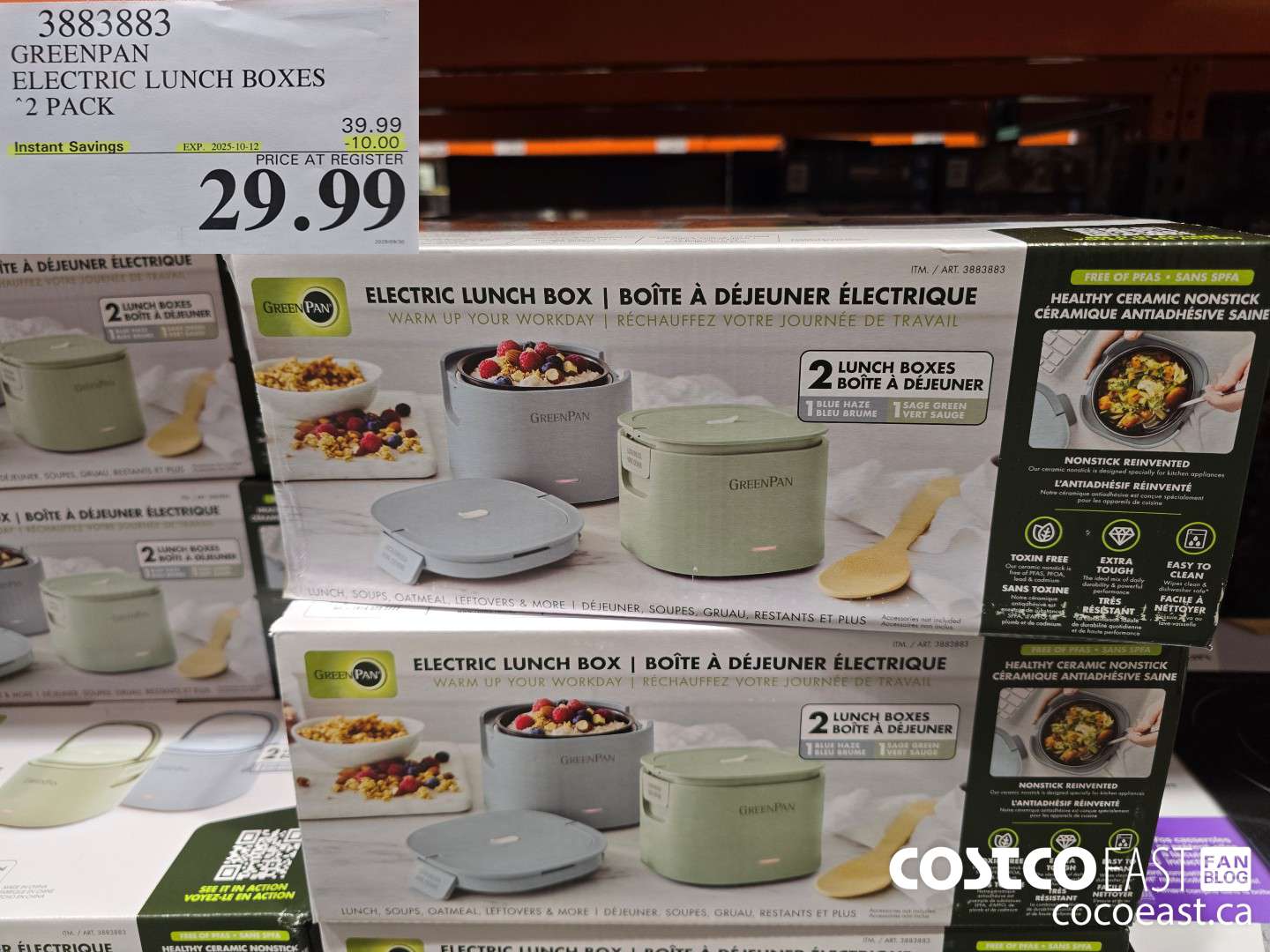 3883883 GREENPAN ELECTRIC LUNCH BOXES 2-PACK ($10.00 INSTANT SAVINGS EXPIRES ON 2025-10-12) $29.99