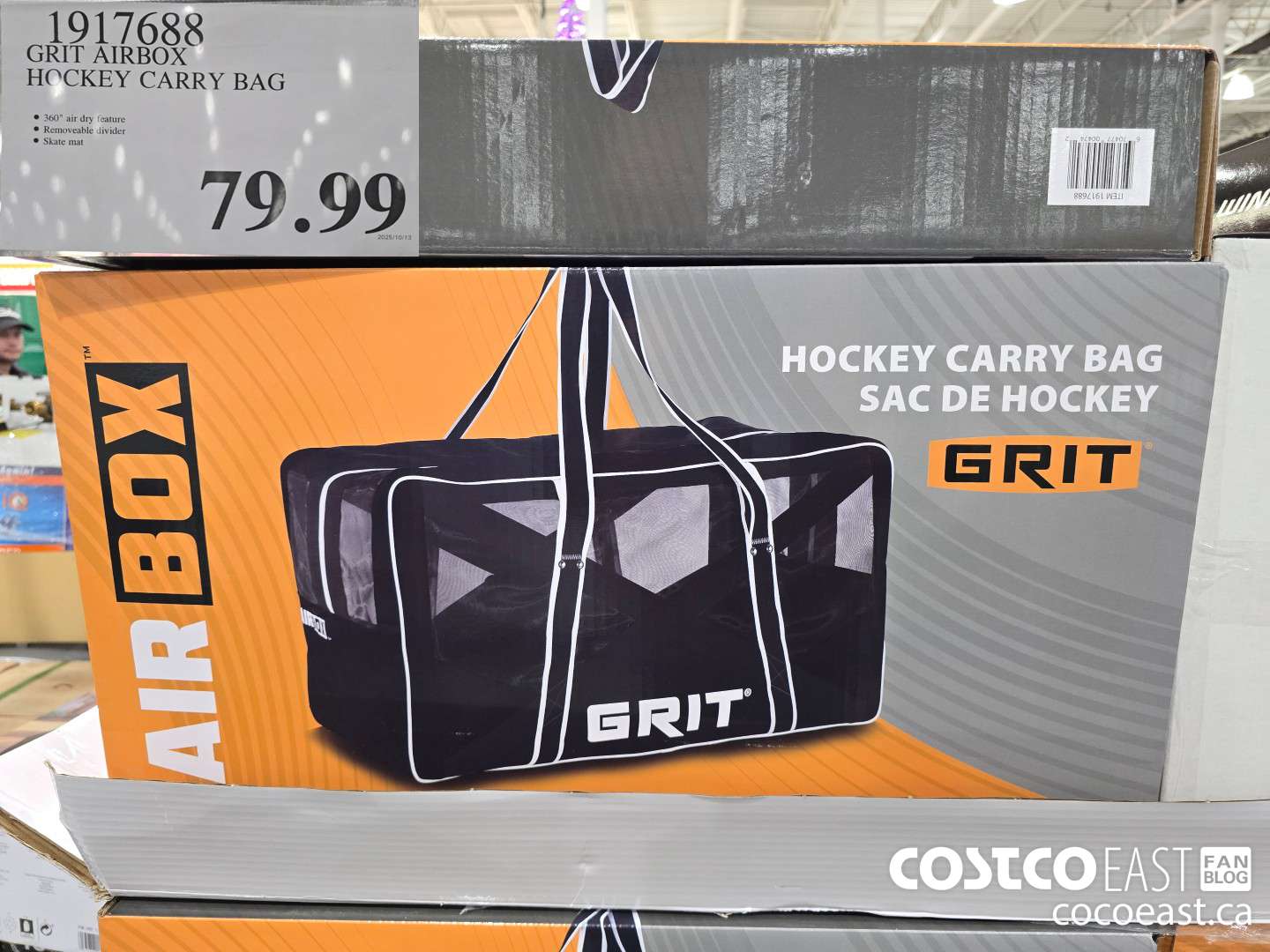 1917688 GRIT AIRBOX HOCKEY CARRY BAG $79.99
