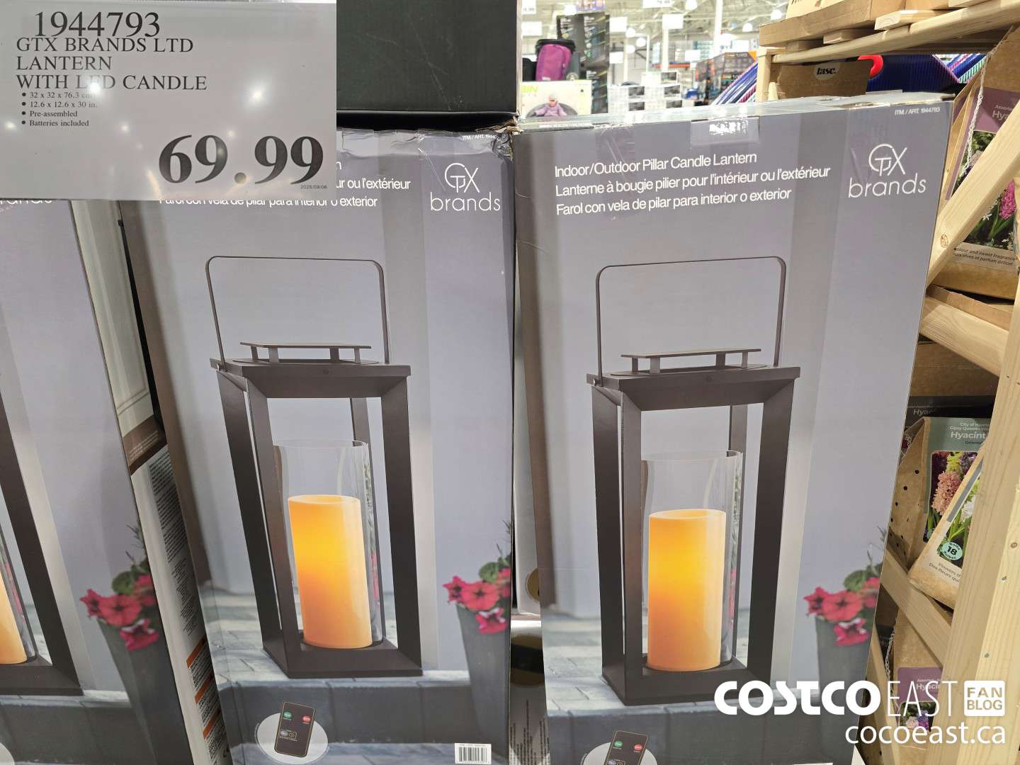 1944793 GTX BRANDS LTD LANTERN WITH LED CANDLE $69.99