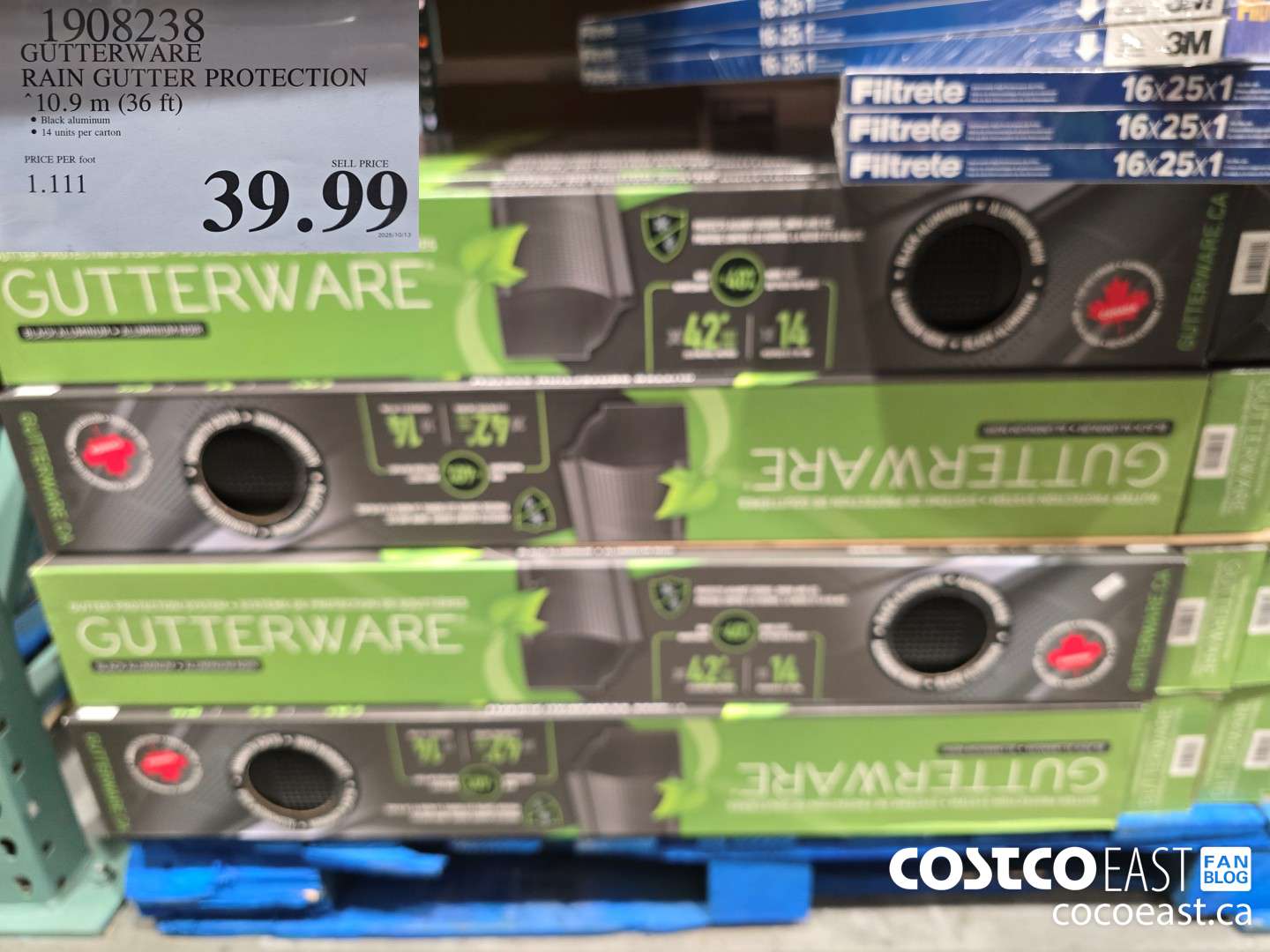 1908238 GUTTERWAPE RAIN GUTTER PROTECTION 10.9 m (36 ft) $39.99