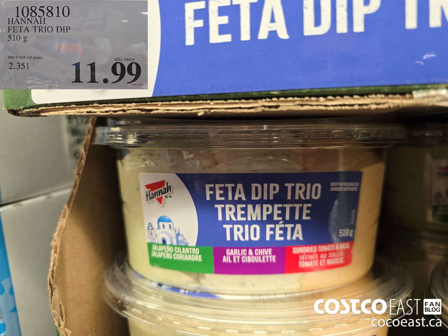 1805810 HANNAH FETA TRIO DIP 510 G $11.99