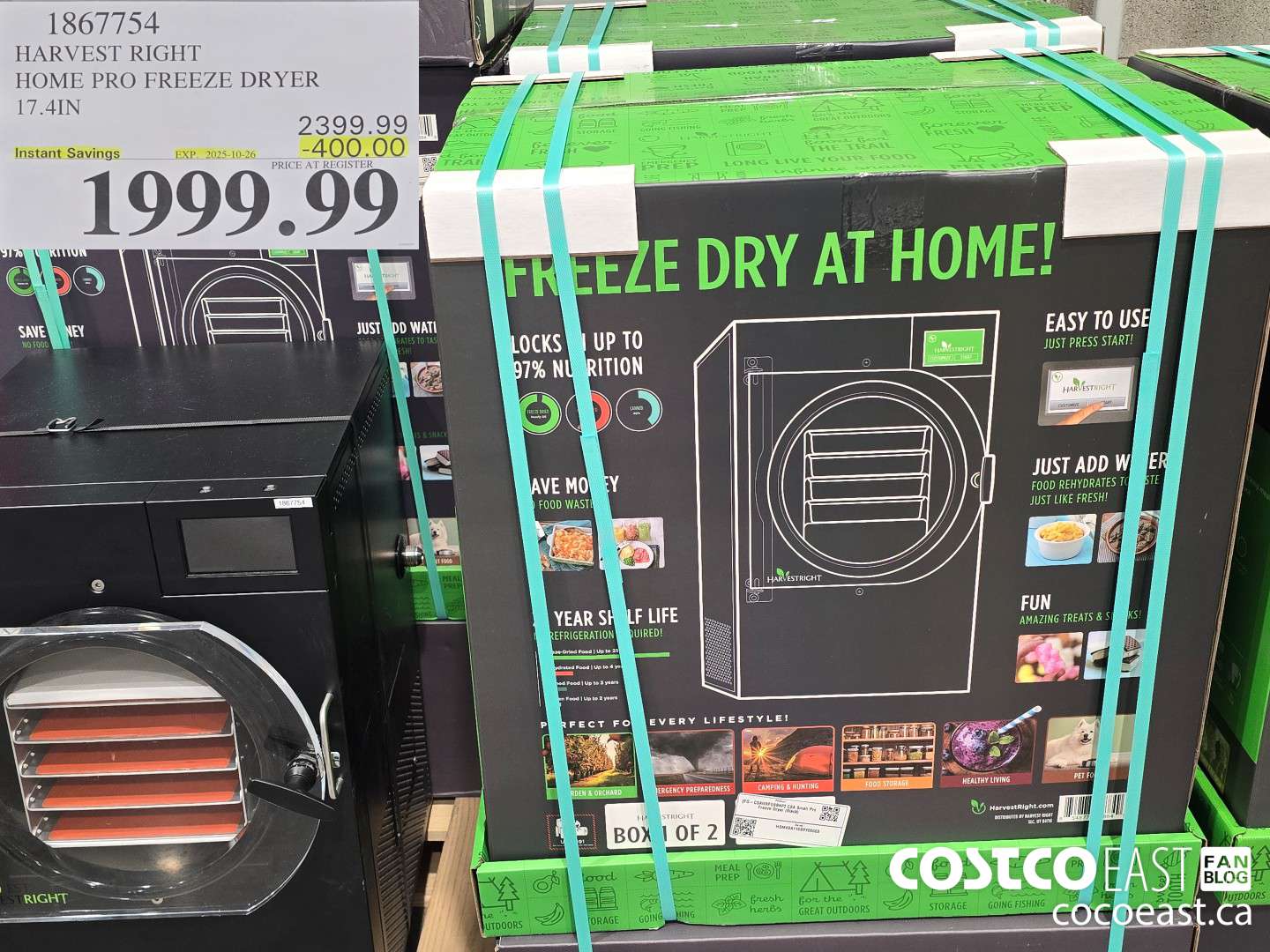 1867754 HARVEST RIGHT HOME PRO FREEZE DRYER 17.4 IN ($400.00 INSTANT SAVINGS EXPIRES ON 2025-10-26) $1999.99