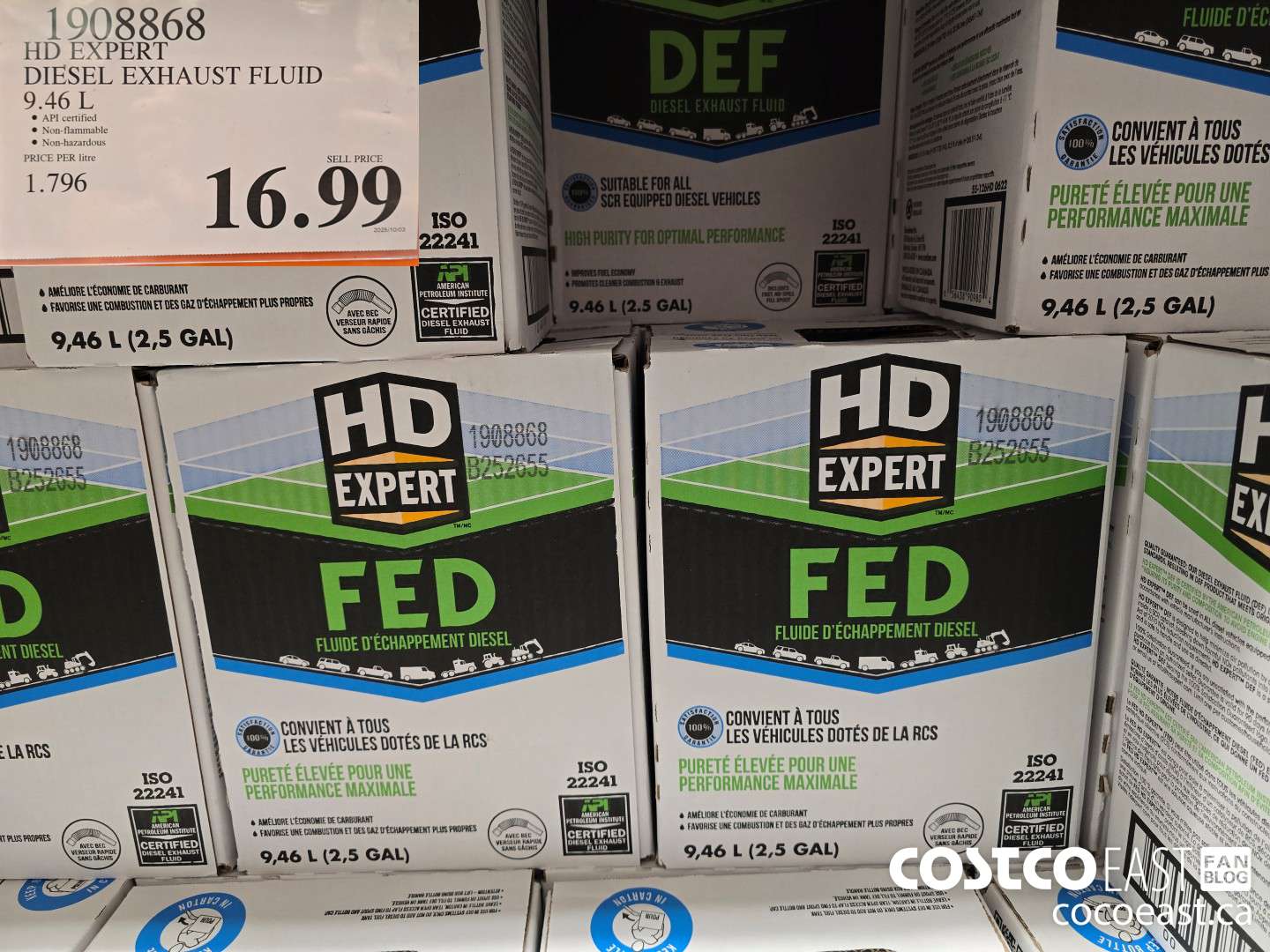 1908868 HD EXPERT DIESEL EXHAUST FLUID 9.46L $16.99