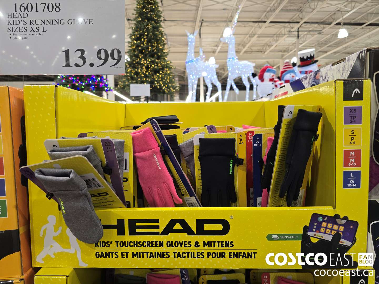 1601708 HEAD KID'S RUNNING GLOVE SIZES XS-L $13.99