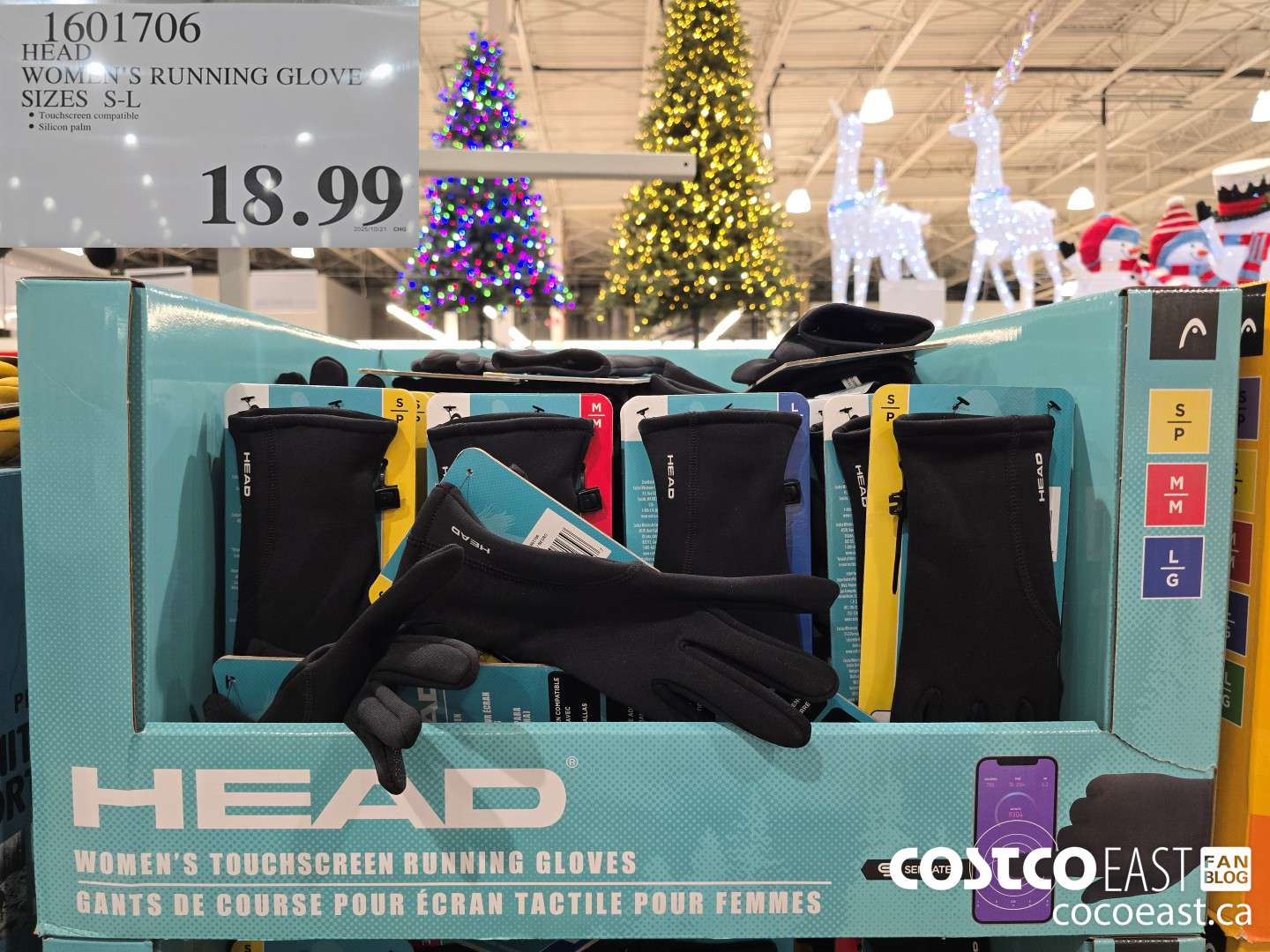 1601706 HEAD WOMEN'S RUNNING GLOVE SIZES S-L $18.99