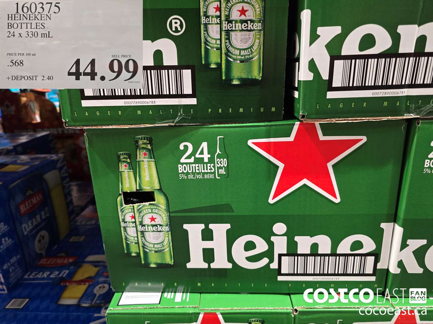 160375 HEINEKEN BOTTLES 24 x 330 ml $44.99