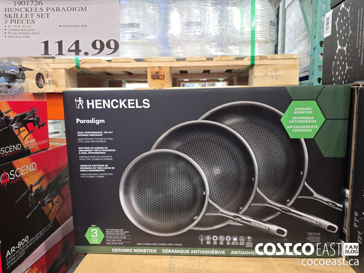 1901726 HENCKELS PARADIGM SKILLET SET 3 PIECES $114.99