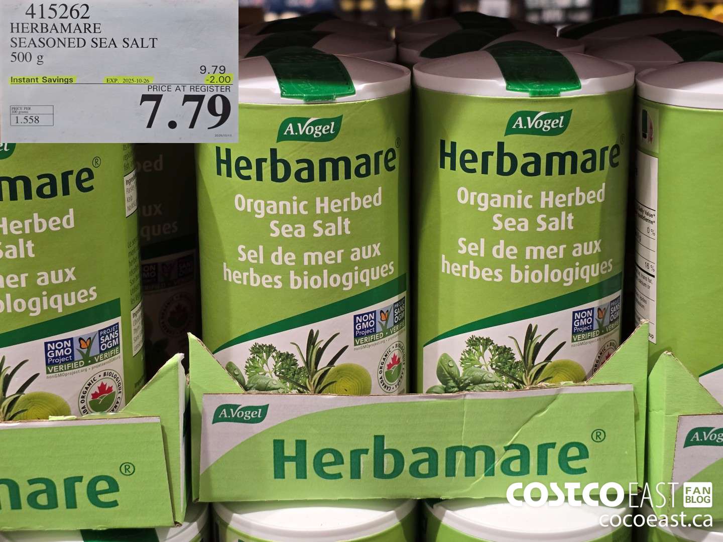 415262 HERBAMARE SEASONED SEA SALT 500 G ($2.00 INSTANT SAVINGS EXPIRES ON 2025-10-26) $7.79
