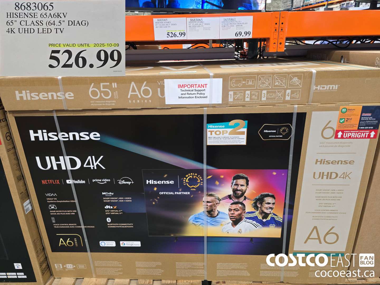 8683065 HISENSE 65A6KV 65