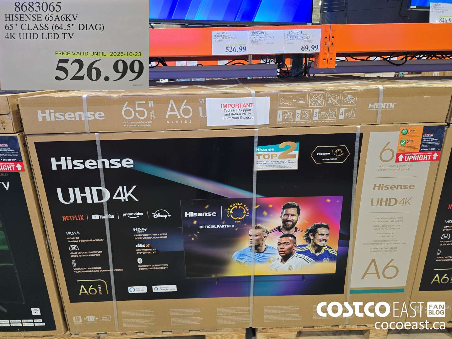 8683065 HISENSE 65A6KV 65